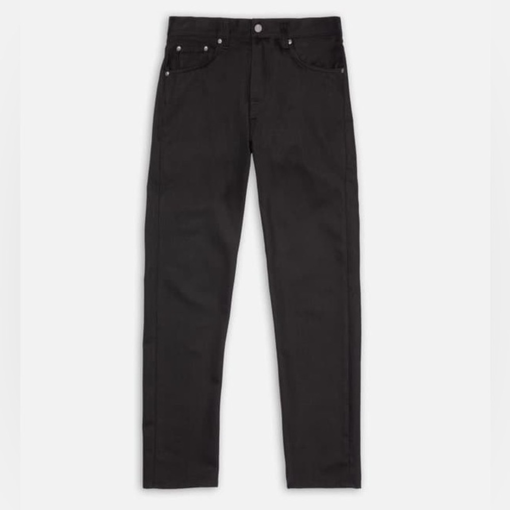 Nudie Jeans Steady Eddie II Dry Everblack Black Jeans - Size 28 x 30